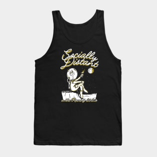 Socially Distant in the Roaring 2020s (Flapper on the moon) Tank Top